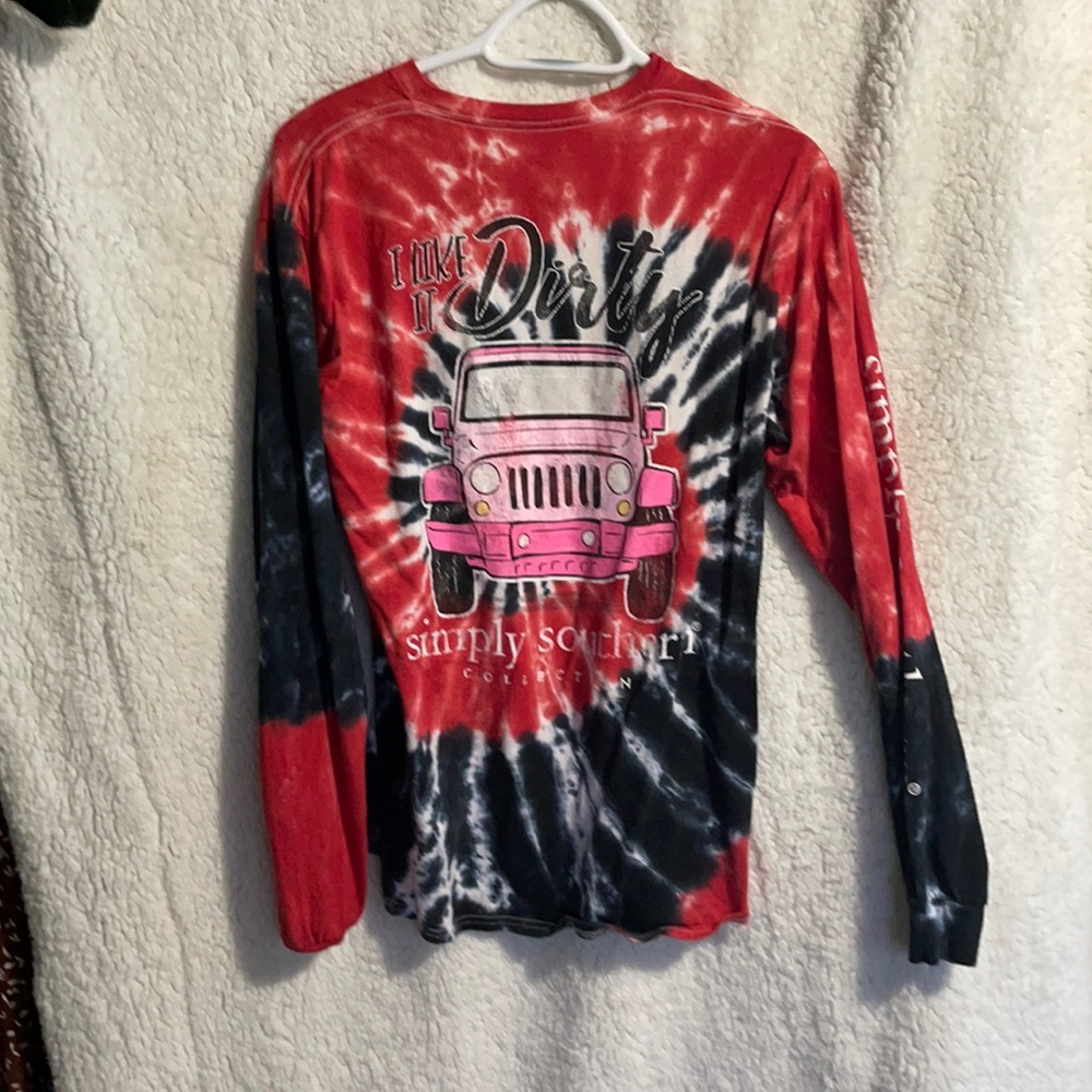Simply southern tie die Jeep shirt